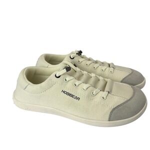 Hobibear Barefoot Sneakers Cream Grey Wide Toe Box GST0071S Womens Size 37/6.5
